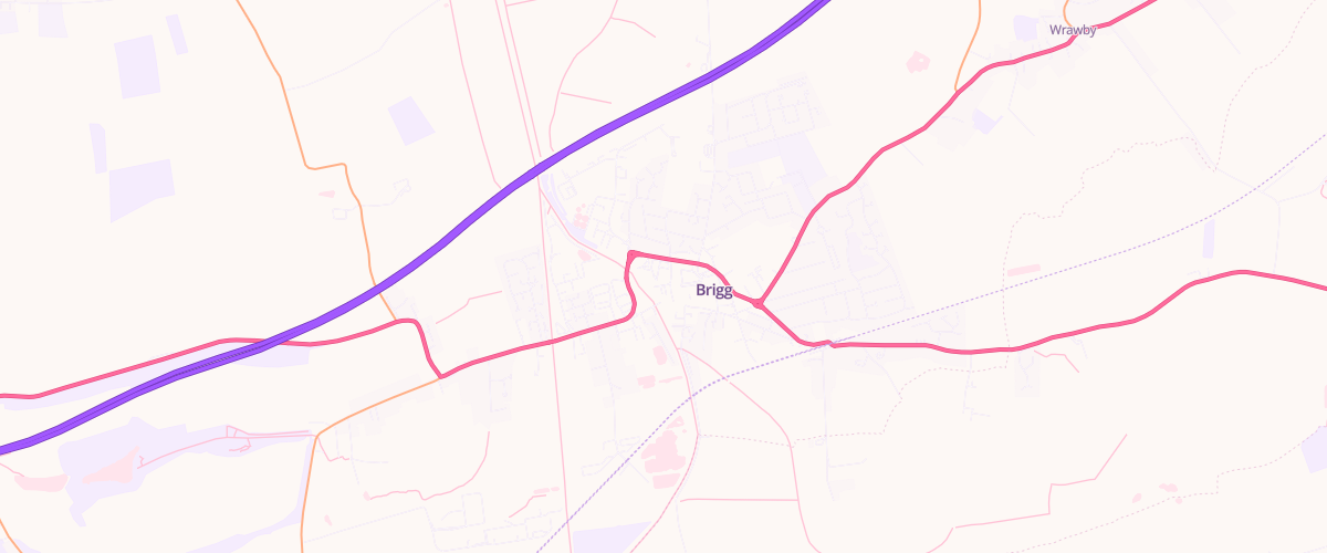 Map showing the location of Brigg Superstore Petrol Filling