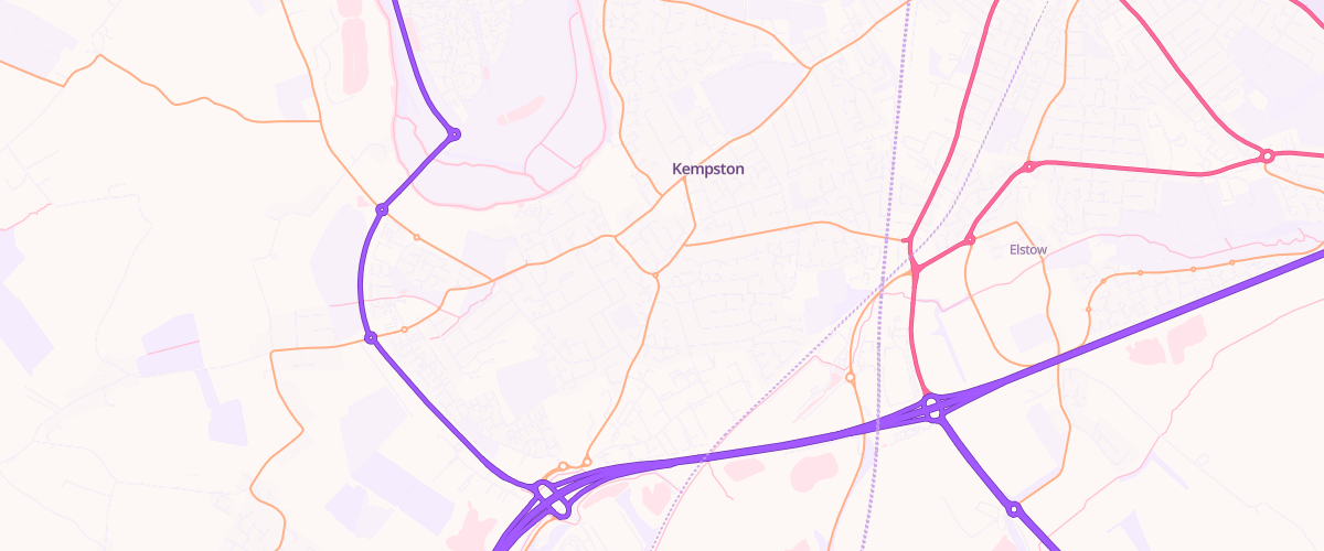 Map showing the location of Shell Harvest Energy Kempston