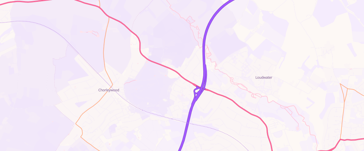 Map showing the location of Shell Co-Op Chorleywood