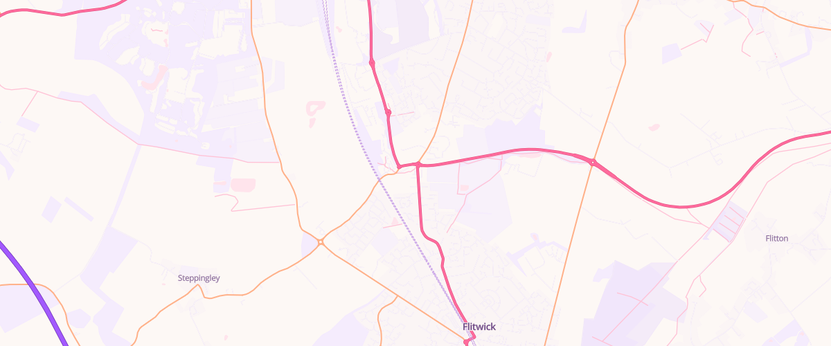 Map showing the location of Shell Little Waitrose Flitwick