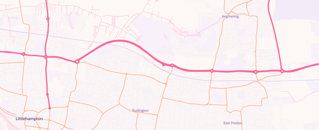 Map showing Barons Automotive Limited, Littlehampton