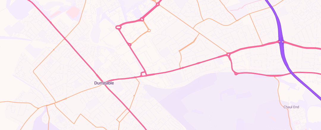 Map showing Renault Trucks Chiltern, Dunstable