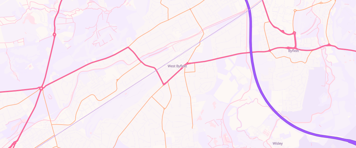 Map showing the location of Old Woking Rd Esso