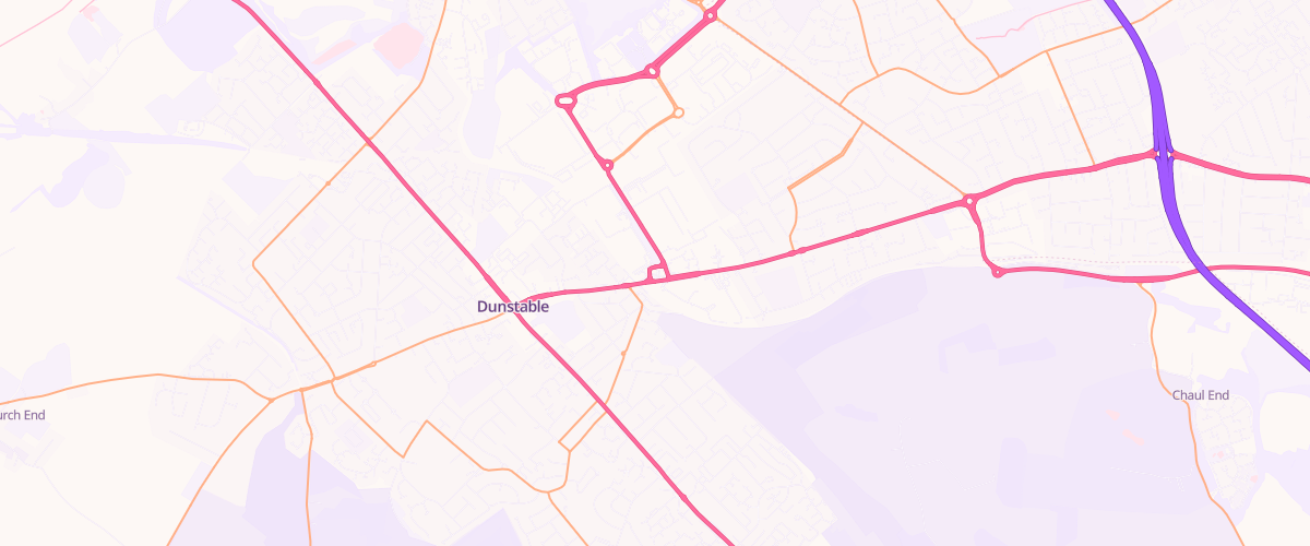 Map showing the location of Sainsburys Dunstable