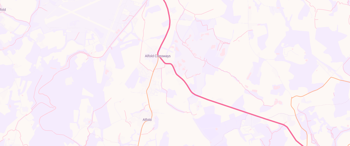 Map showing the location of Alfold Sf Connect