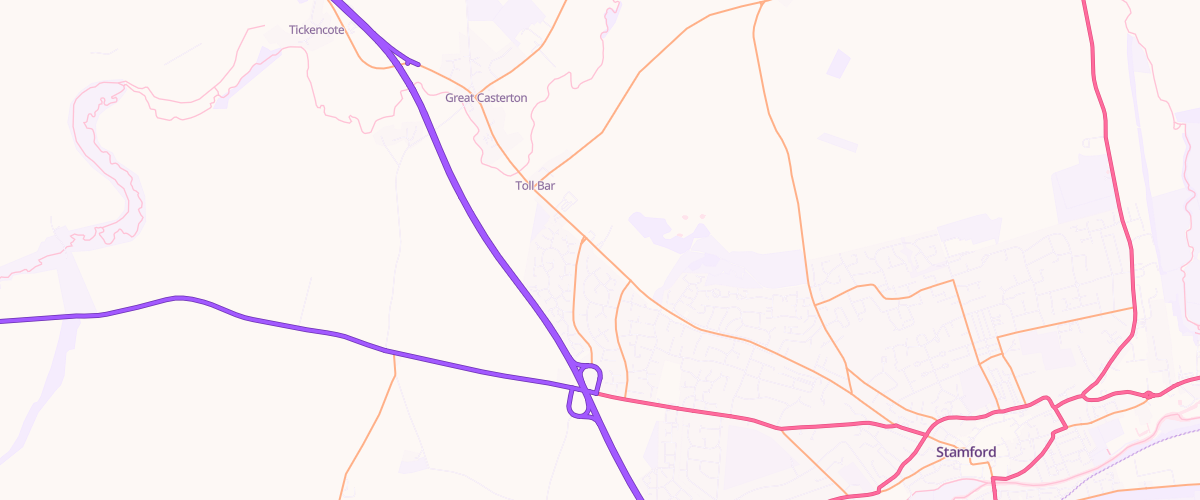 Map showing the location of Eg Casterton Hill Pfs
