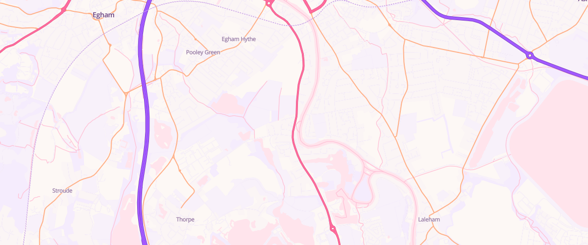 Map showing the location of Asda Staines Chertsey Lane