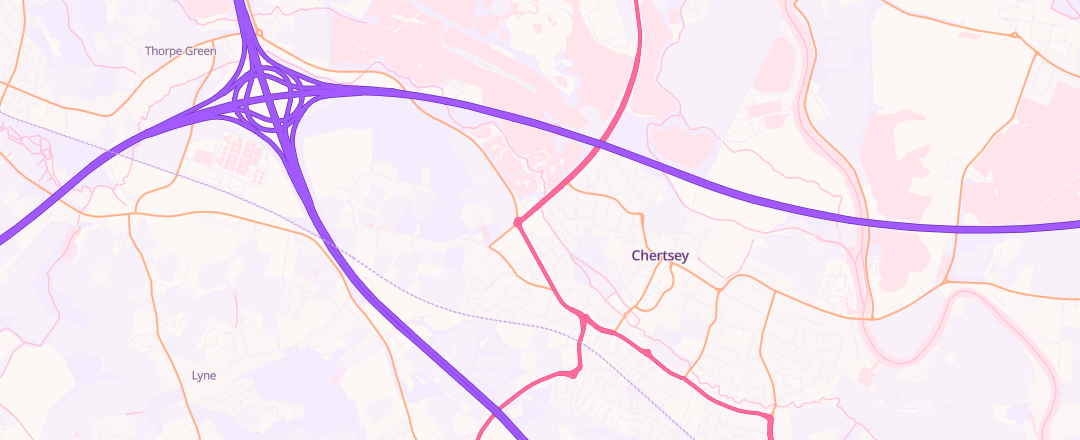 Map showing Arnold Clark, Chertsey