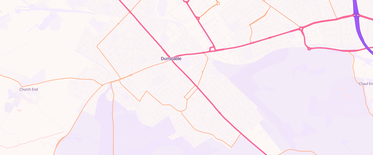 Map showing the location of Priory Service Station