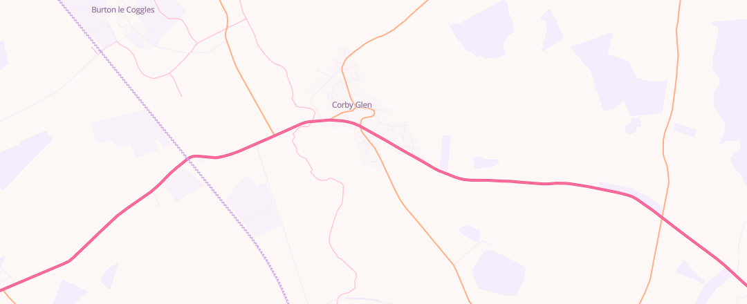 Map showing Swinstead Road Garage, Grantham