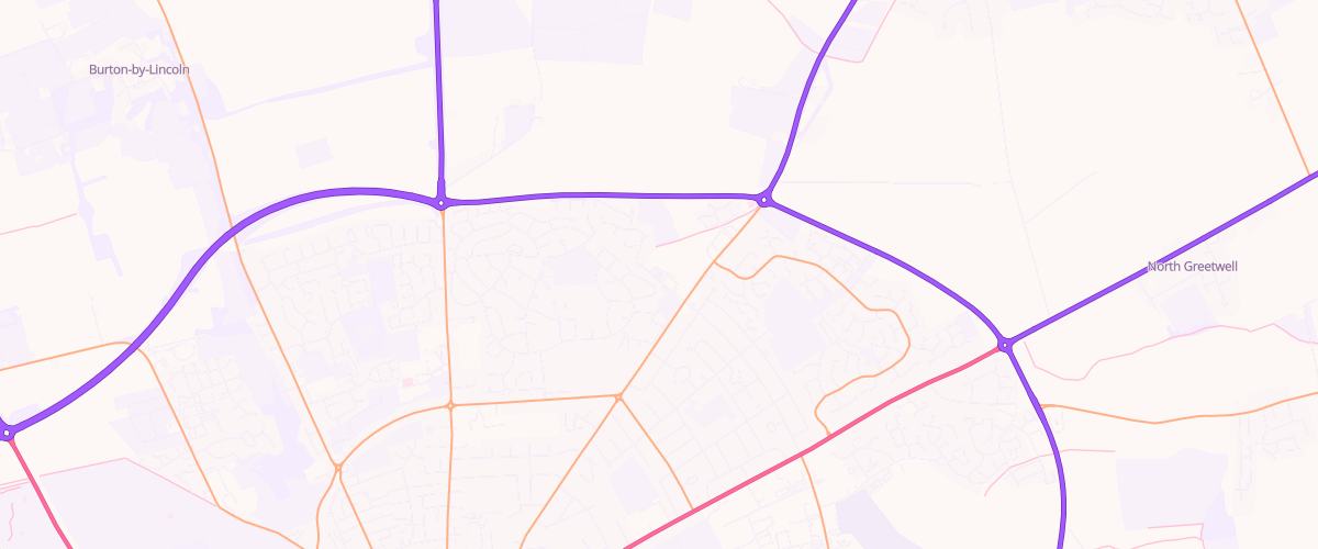 Map showing the location of Shell Waitrose Lincoln
