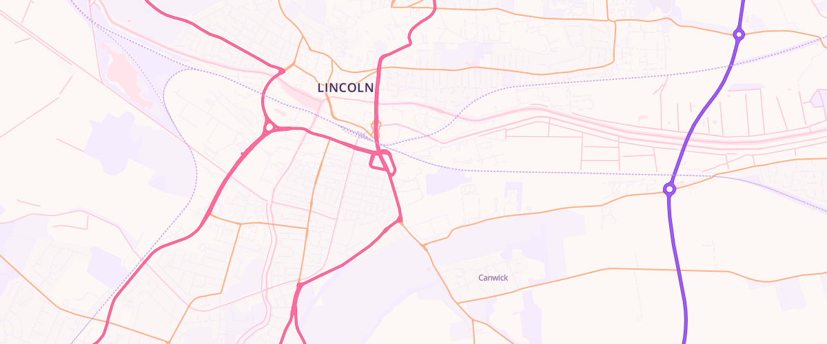 Map showing the location of Lincoln Canwick Rd Superstore