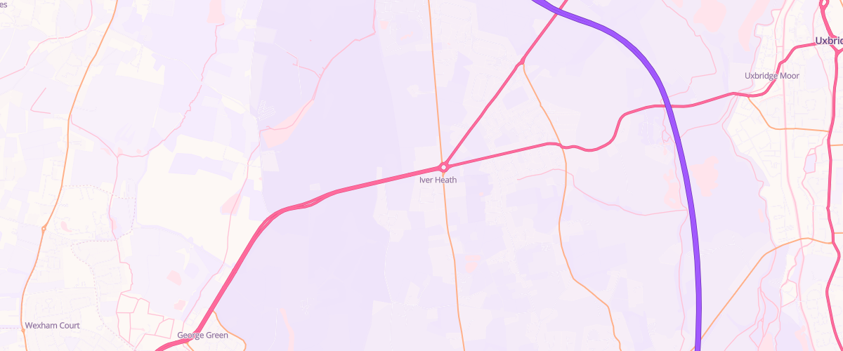 Map showing the location of Iver Heath Esso Express