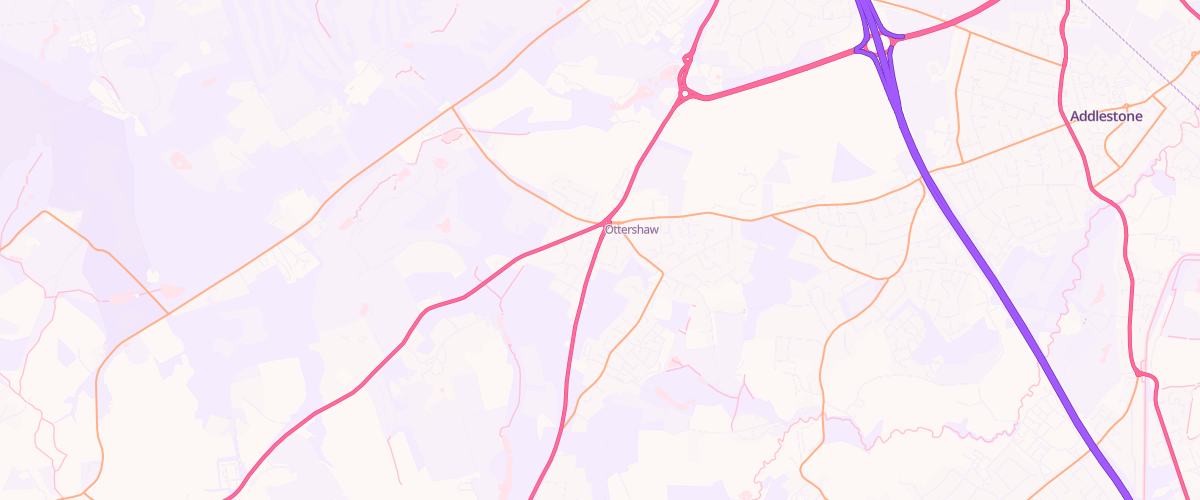 Map showing the location of Shell Little Waitrose Ottershaw