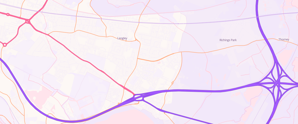 Map showing the location of Rontec Langley