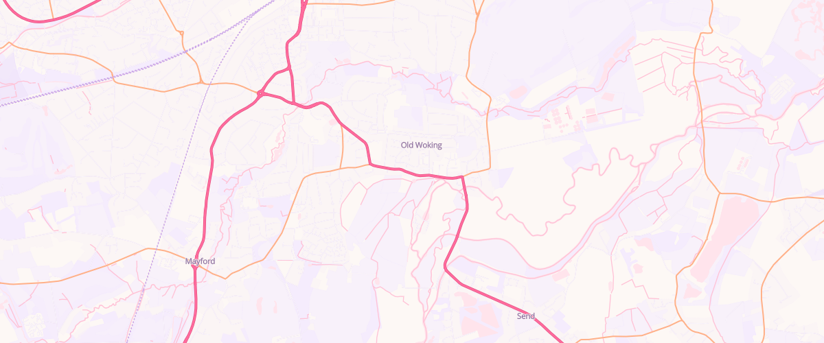 Map showing the location of Shell Co-Op Old Woking