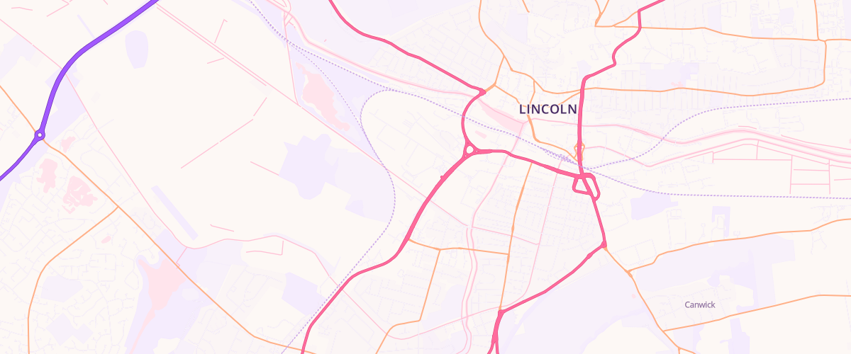 Map showing the location of Mfg Morrisons Lincoln
