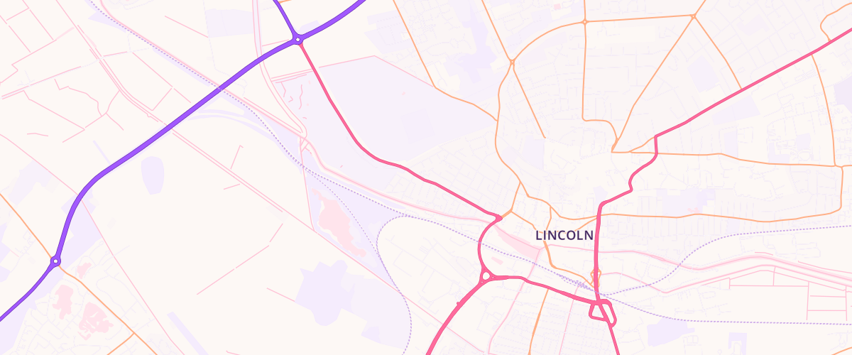 Map showing the location of Lincolnshire Co-Operative Winning Post