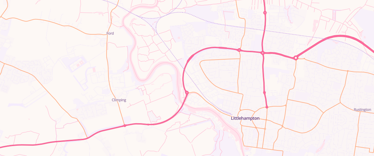 Map showing the location of Littlehampton Superstore Petrol Filling