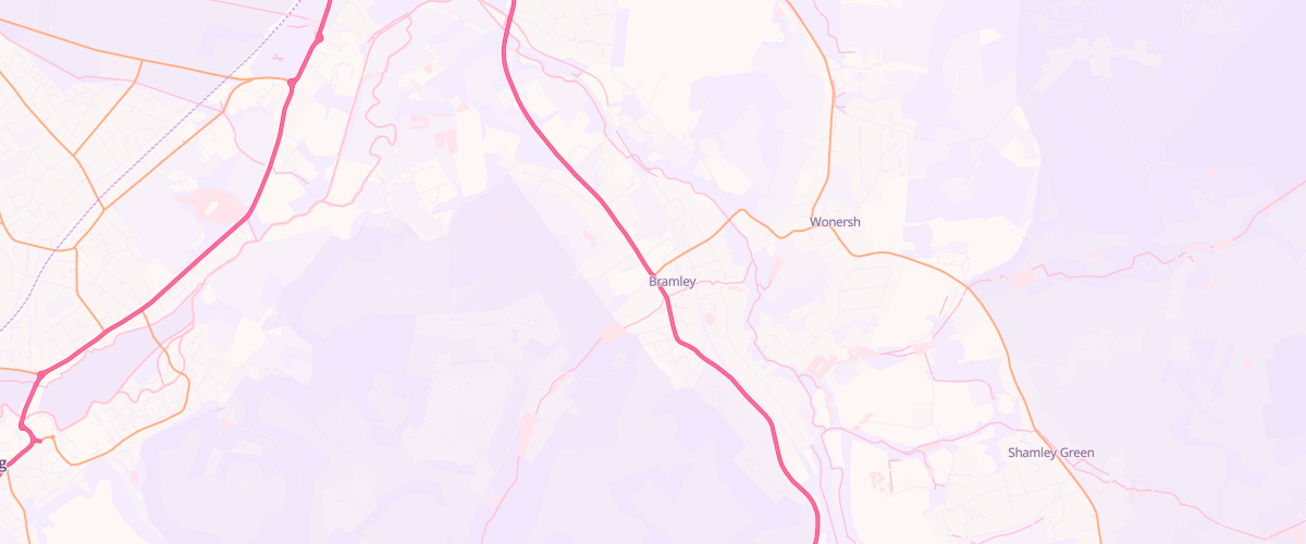 Map showing the location of Asda Bramley Express Petrol