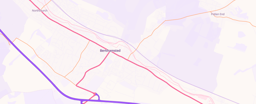 Map showing Allen & Couser Motors Ltd, Berkhamsted
