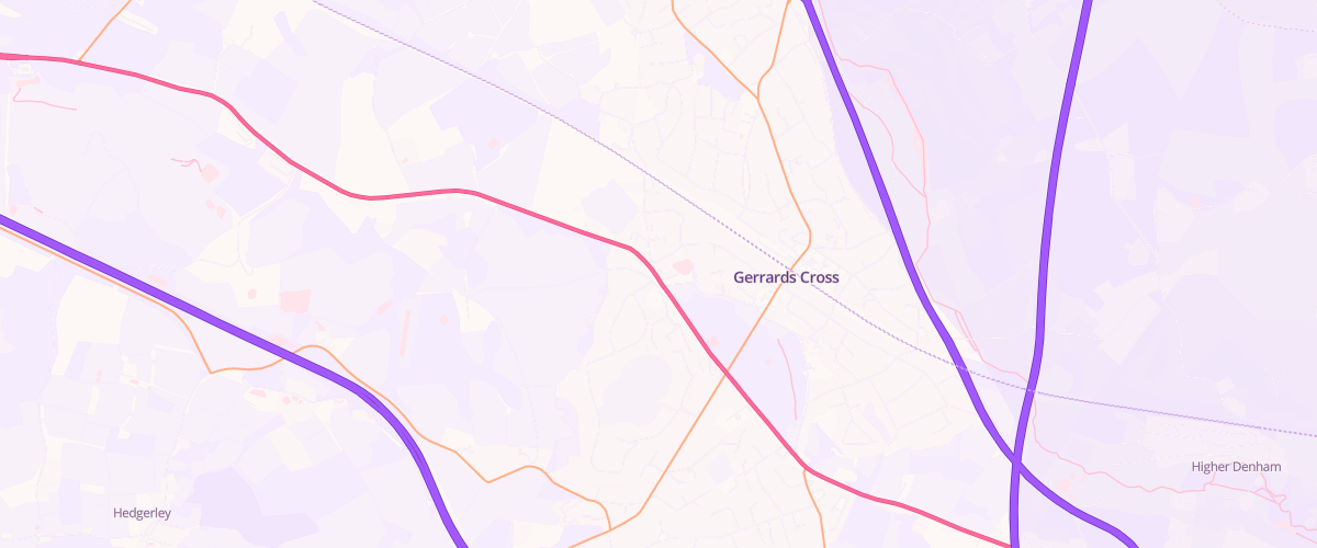 Map showing the location of Gerrards Cross Sf Connect