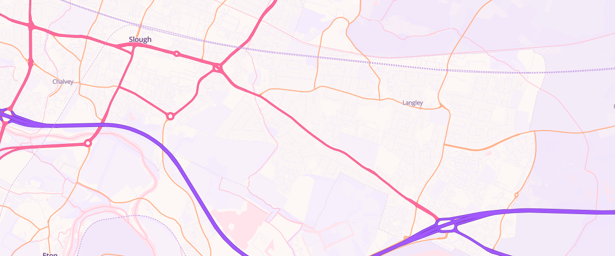 Map showing the location of Shell Co-Op Slough East