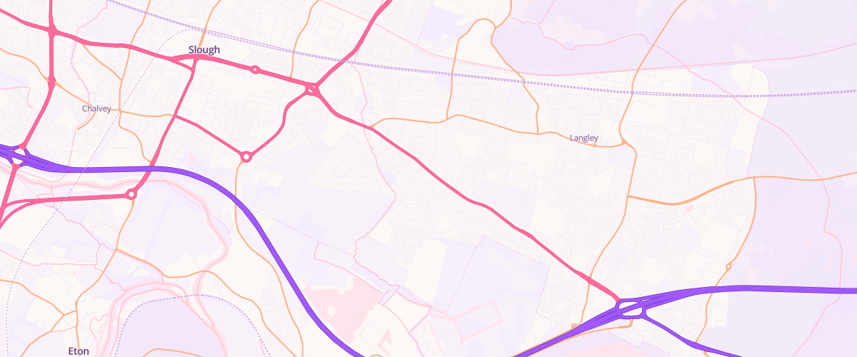 Map showing the location of Slough Esso Express