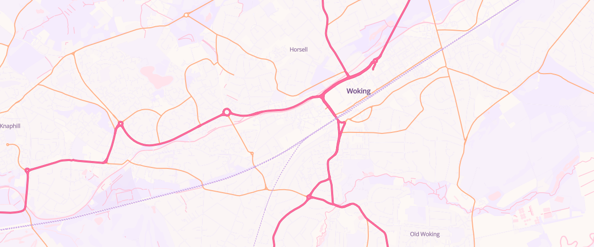 Map showing the location of Mfg Morrisons Woking