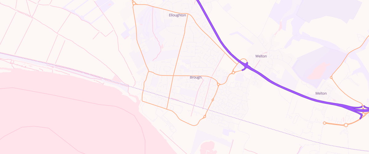 Map showing the location of Mfg Morrisons Brough