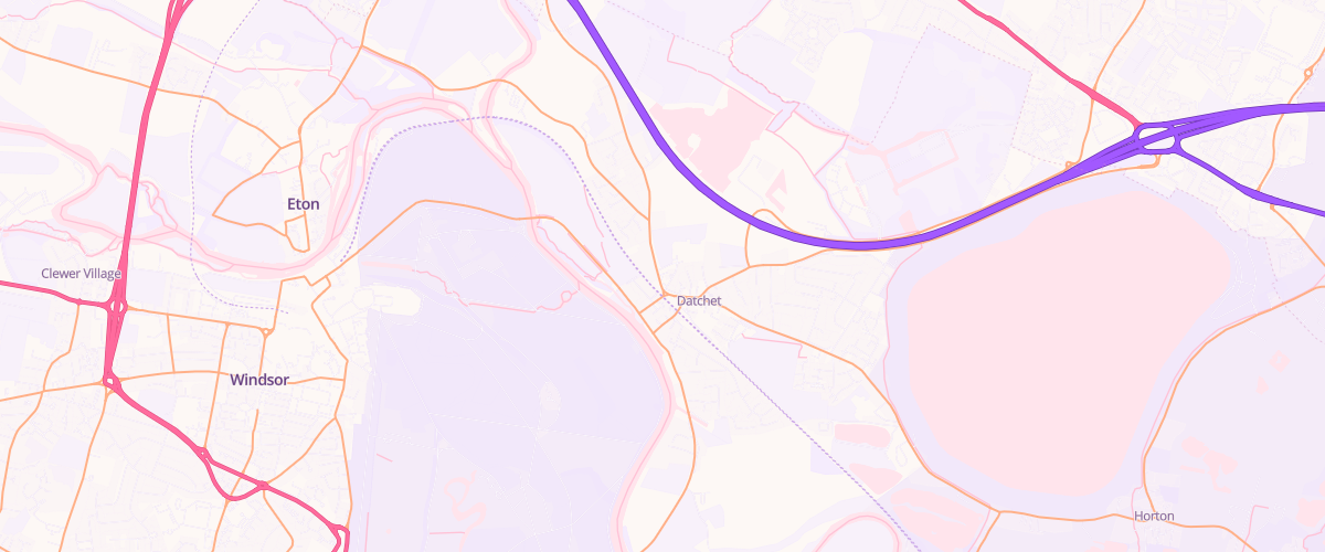 Map showing the location of Datchet Green Filling Station