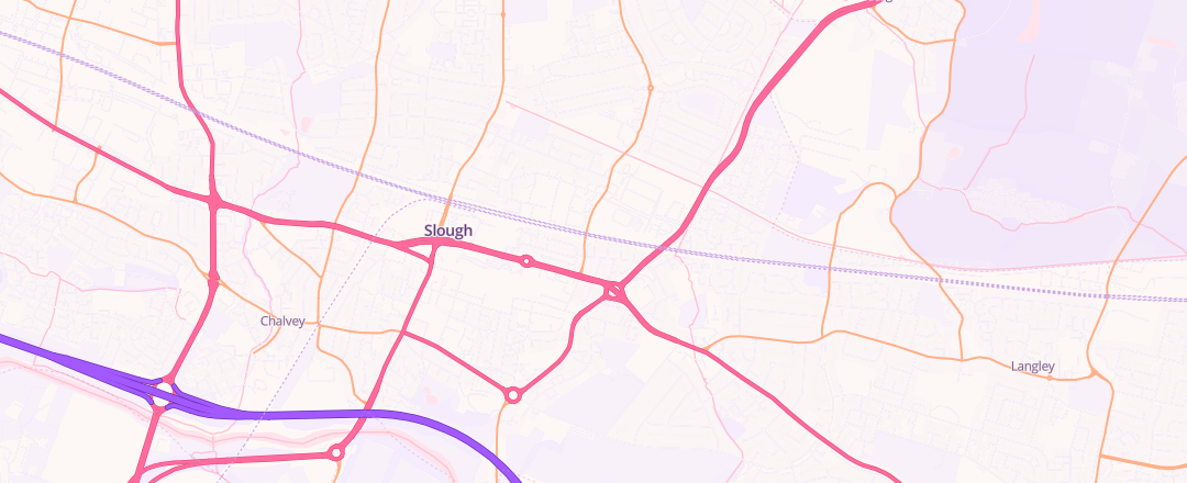 Map showing Crank Start, Slough