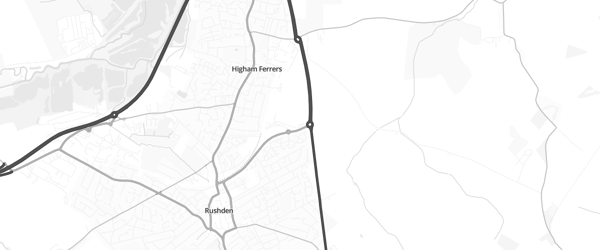 Map showing the location of Pgg Rushden
