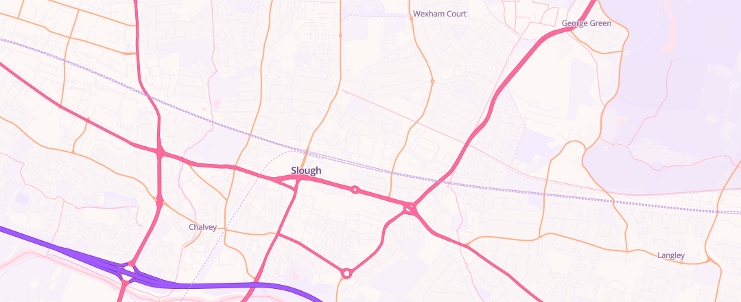 Map showing Woking Garage, Slough