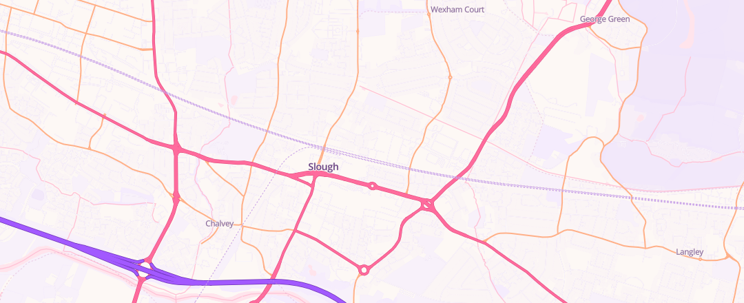 Map showing Reliance Auto Test, Slough
