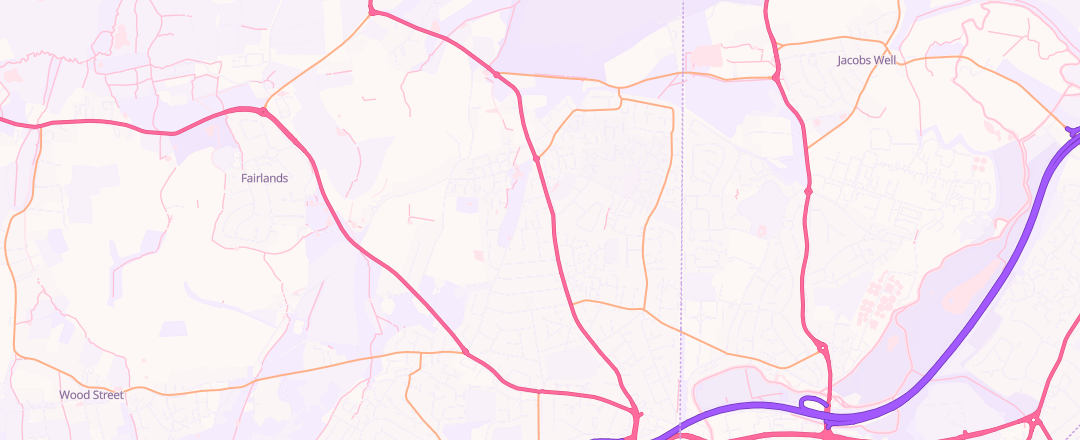 Map showing Kingfisher Cars, Guildford