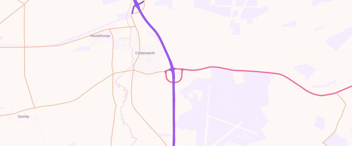 Map showing the location of Asda Colsterworth Express Petrol