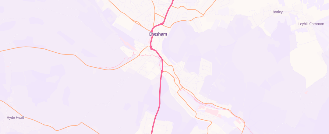 Map showing Sts Tyre Pros, Chesham