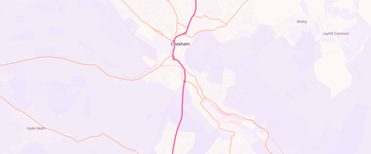 Map showing the location of Mfg Chesham