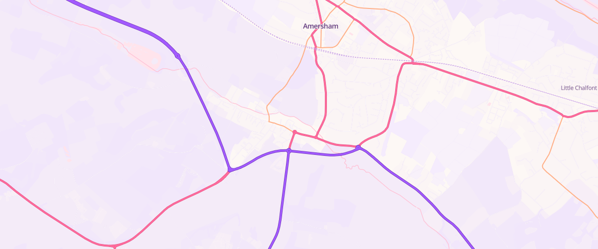 Map showing the location of Amersham Superstore Petrol Filling