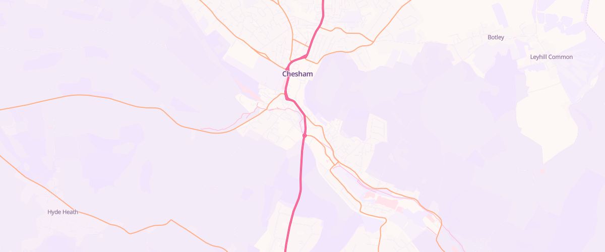 Map showing the location of Fitch's Service Station