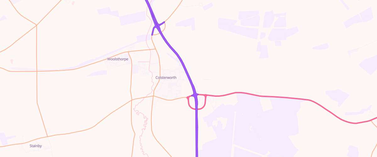 Map showing the location of Mfg Colsterworth
