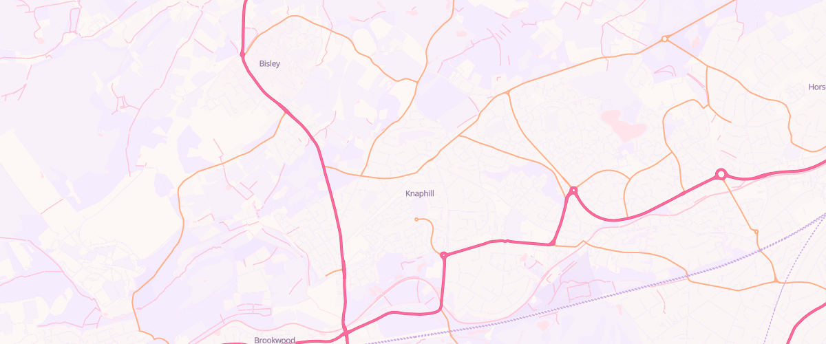 Map showing the location of Rontec Knaphill