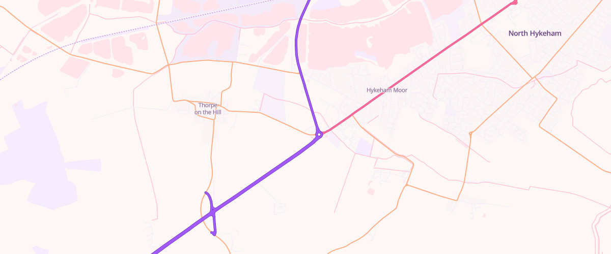 Map showing the location of Rontec Thorpe On The