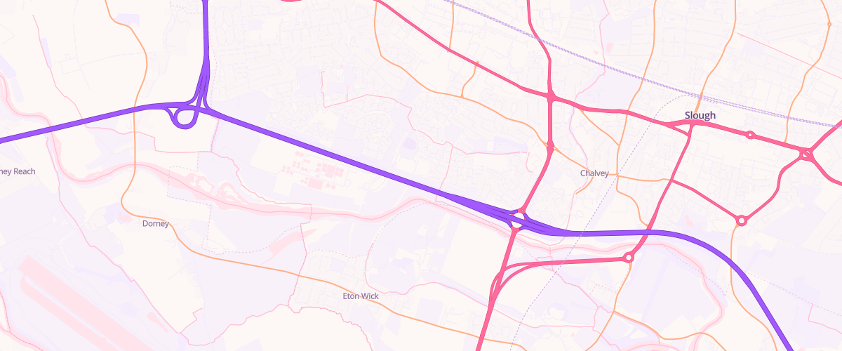Map showing the location of Asda Slough Superstore