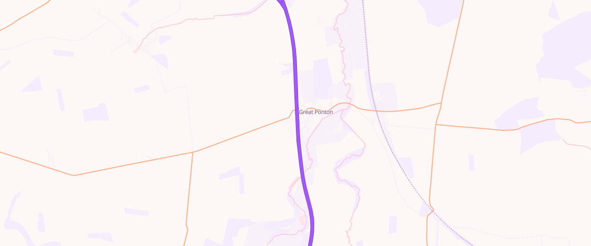 Map showing the location of Great Ponton Fuel Express