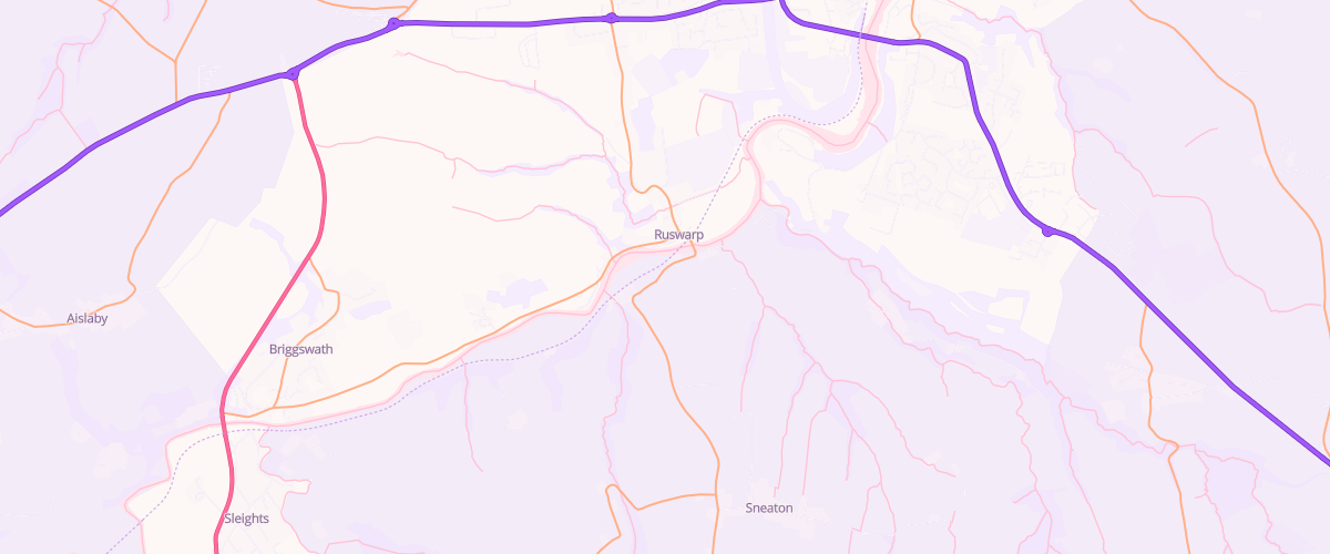Map showing the location of Ruswary Service Station