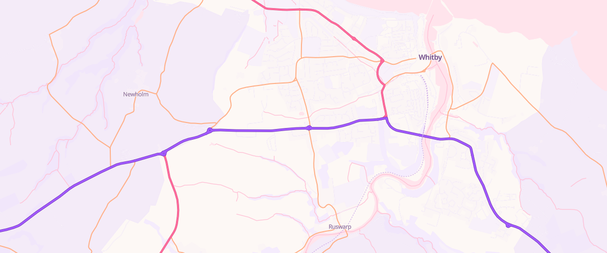 Map showing the location of Gem Four Lane Ends