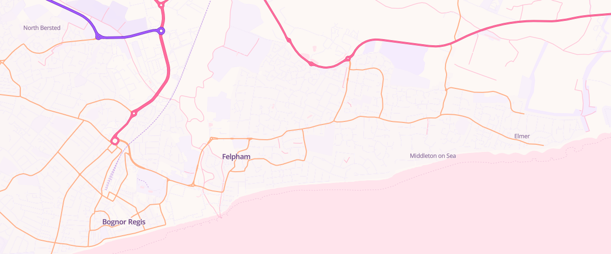 Map showing the location of Mfg Bognor Regis