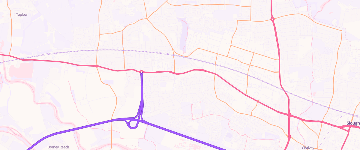 Map showing the location of Asda Slough West Express